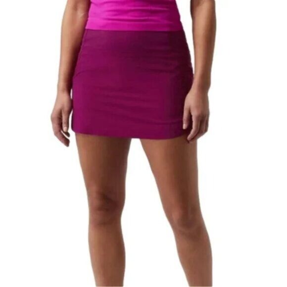 Athleta Run With It High Rise 14" Skort, Fuchsia, Size L - Picture 1 of 14